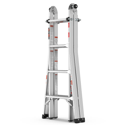 Multi position foldable engineering multifunctional aluminum alloy ladder A-type ladder straight ladder 17ft for home