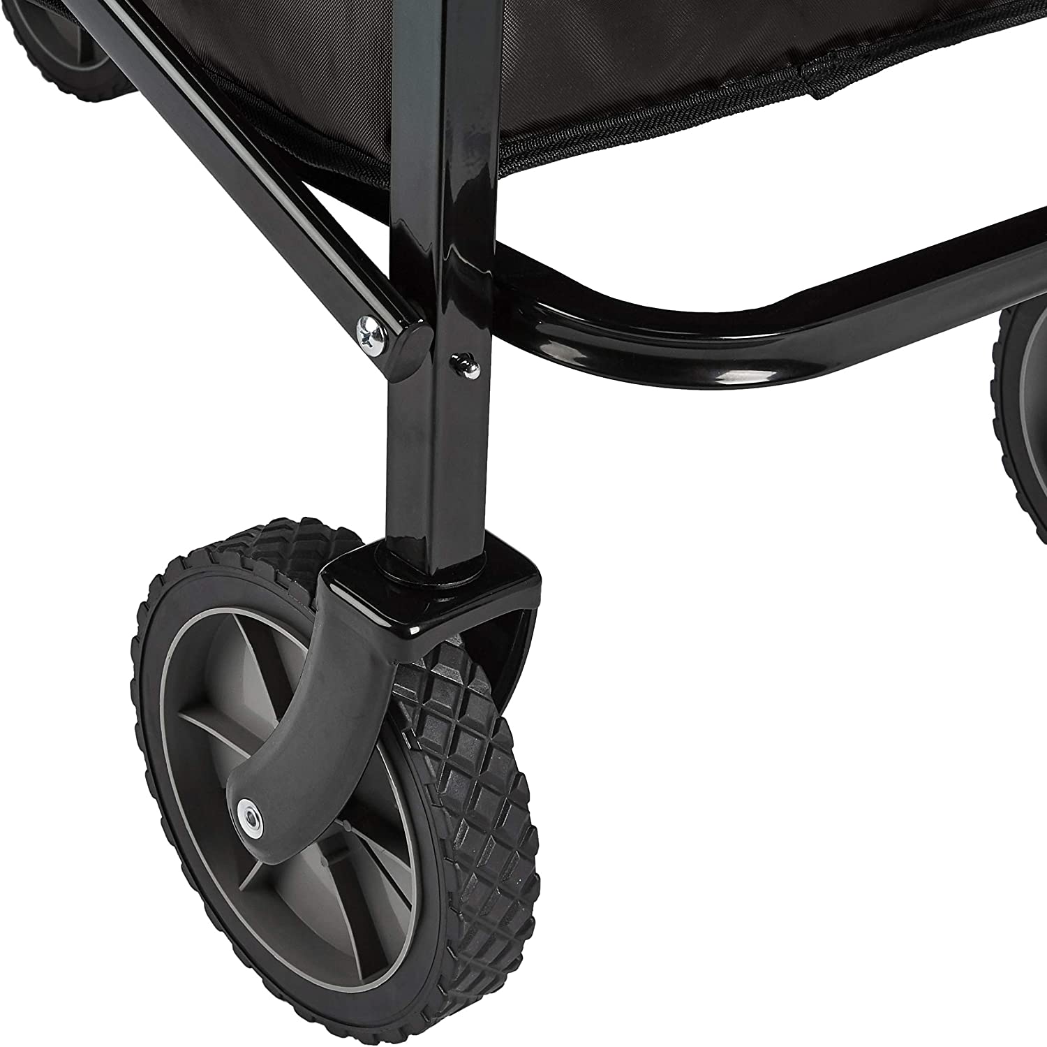 Collapsible Folding Outdoor Utility Wagon with Cover Bag, Black